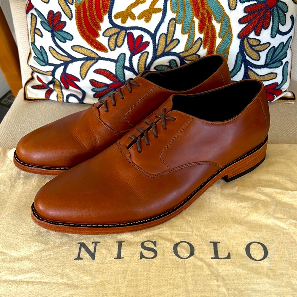 Nisolo Calano Oxford Men’s Size 10 (fits like 10.5) Brandy Colorway